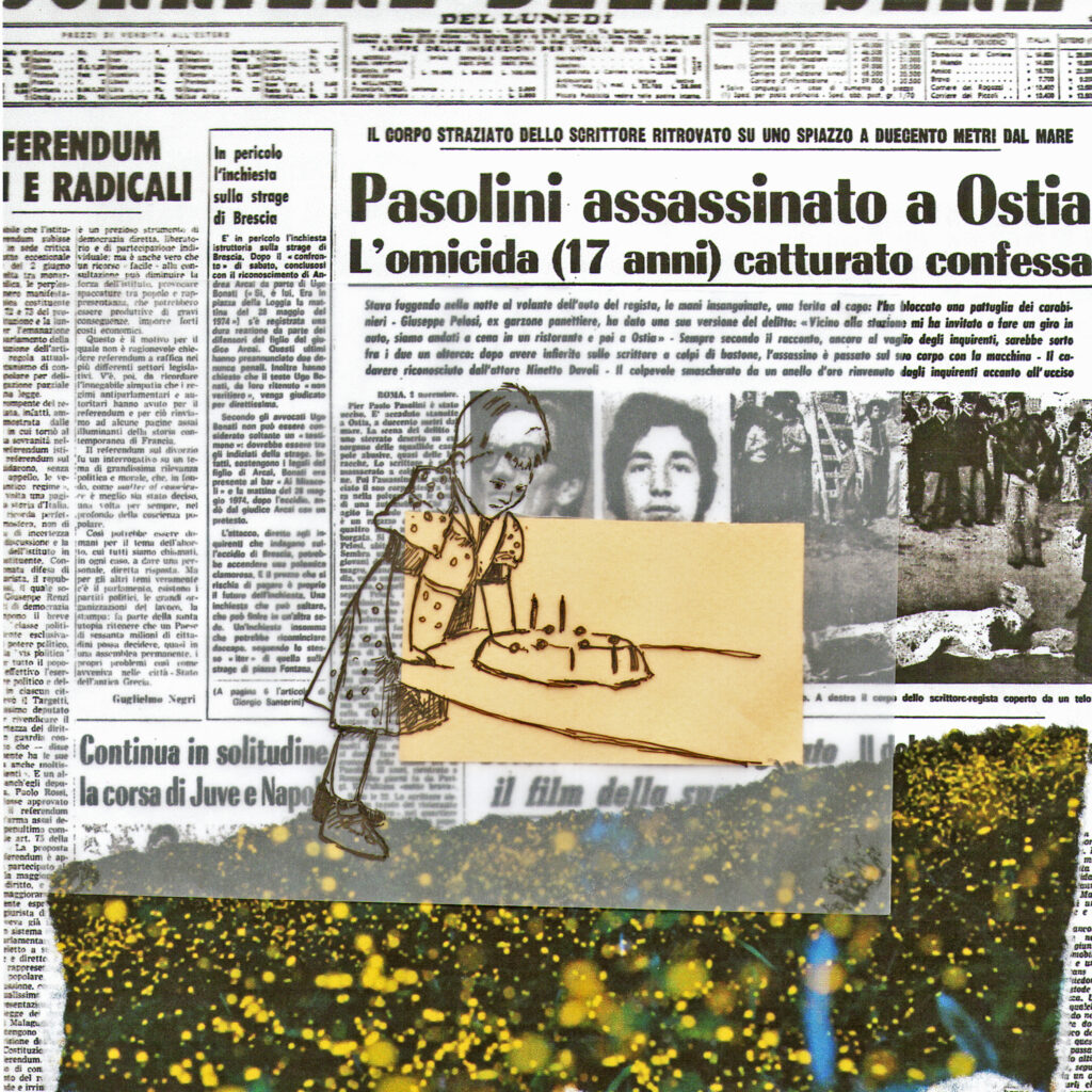 Lucciole,disegni originali delle copertina collage, 2015